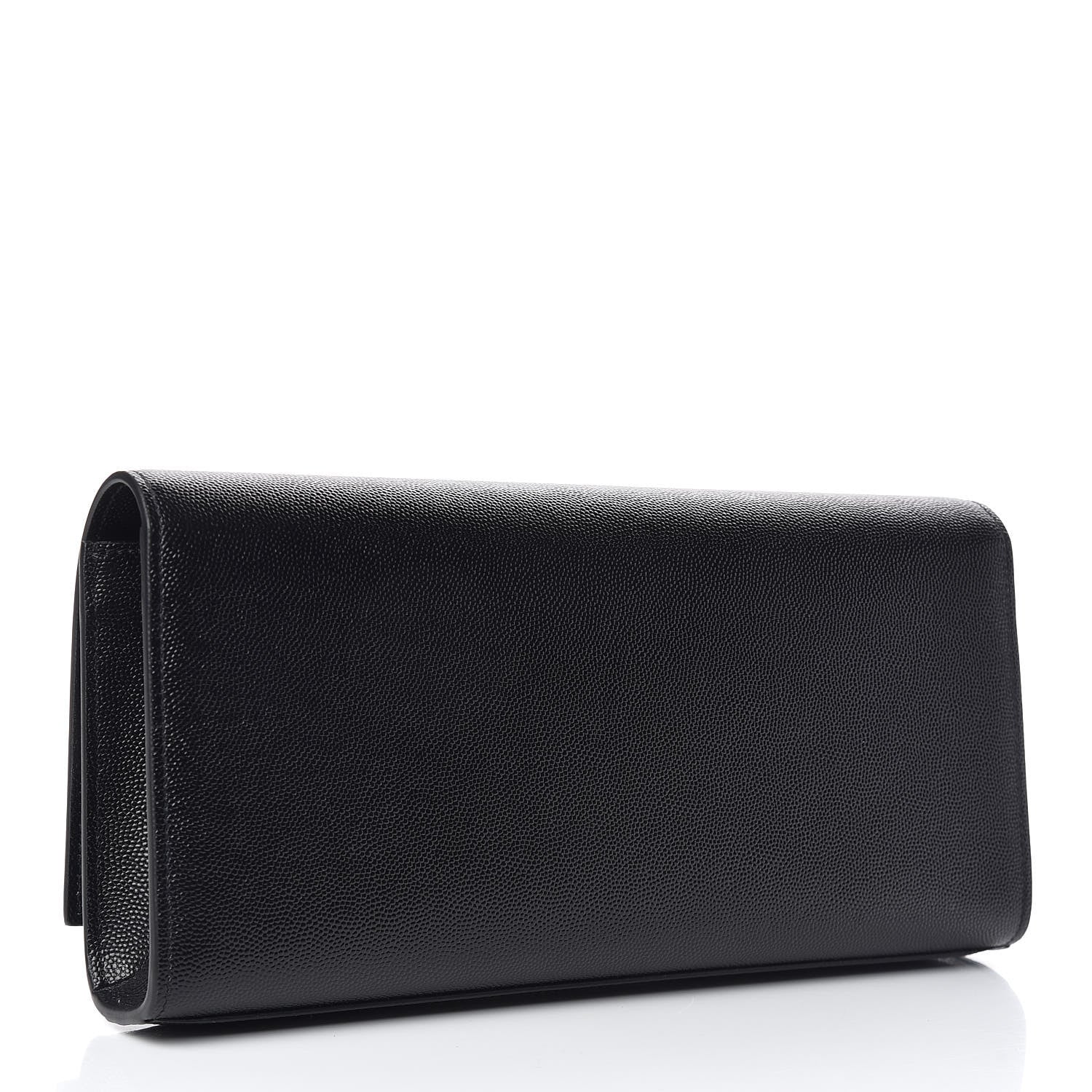 Saint Laurent Grain De Poudre Monogram Cassandre Clutch Black 3 of 8