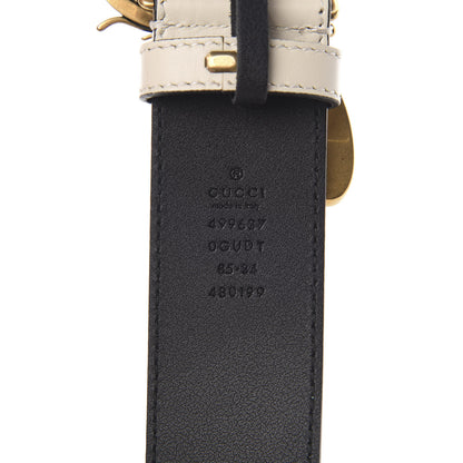 Gucci Calfskin Queen Margaret Bee Belt 85 34 White 3 of 6