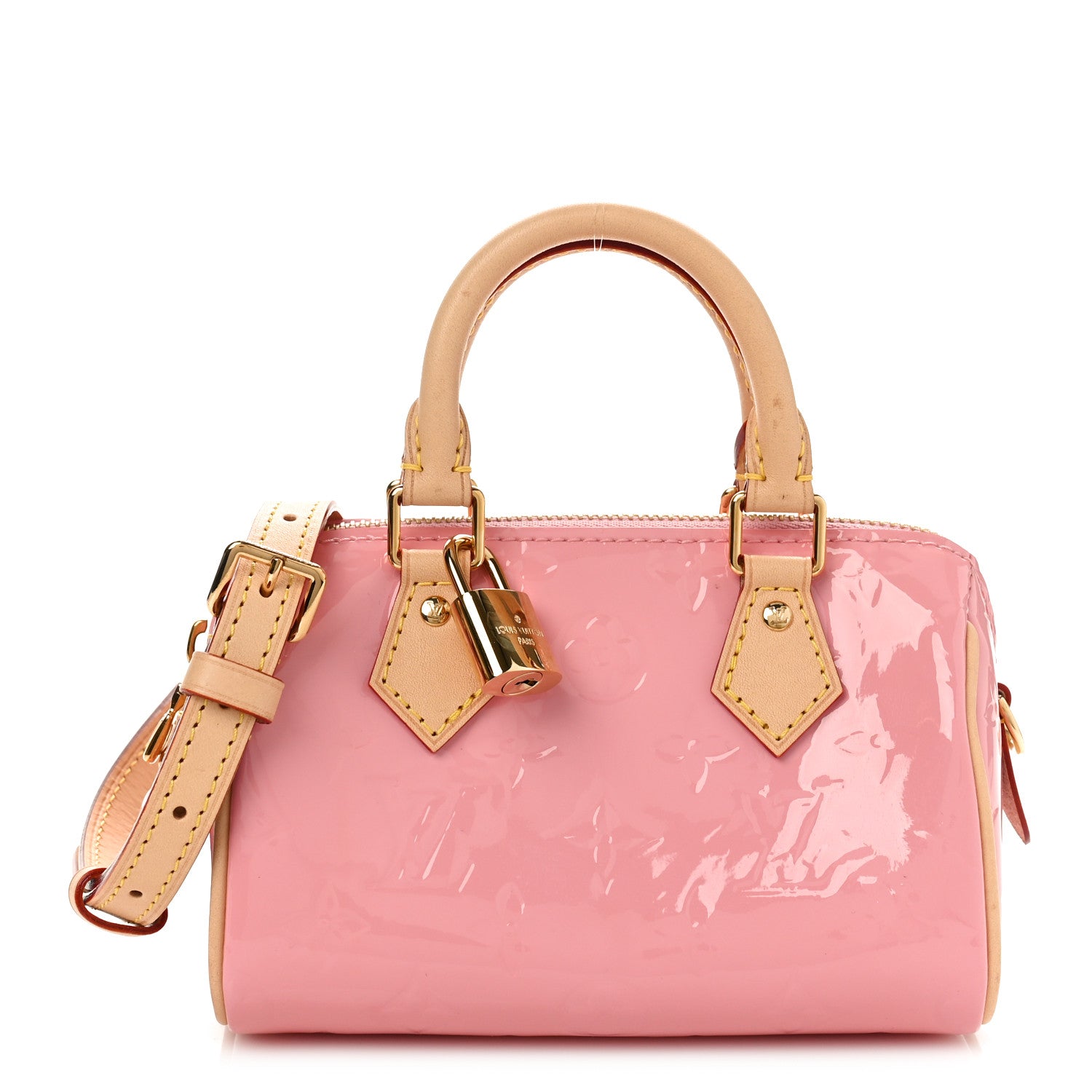 Louis Vuitton Vernis Monogram Nano Speedy Mochi Pink 1 of 8