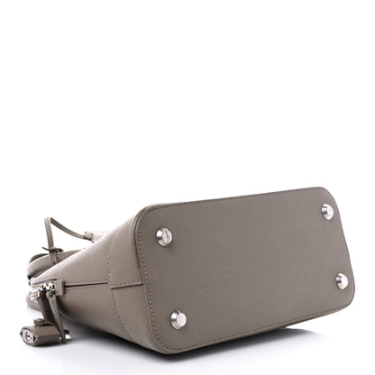 Balenciaga Signature Grained Calfskin Logo S Ville Top Handle Bag Mink Grey White 4 of 11