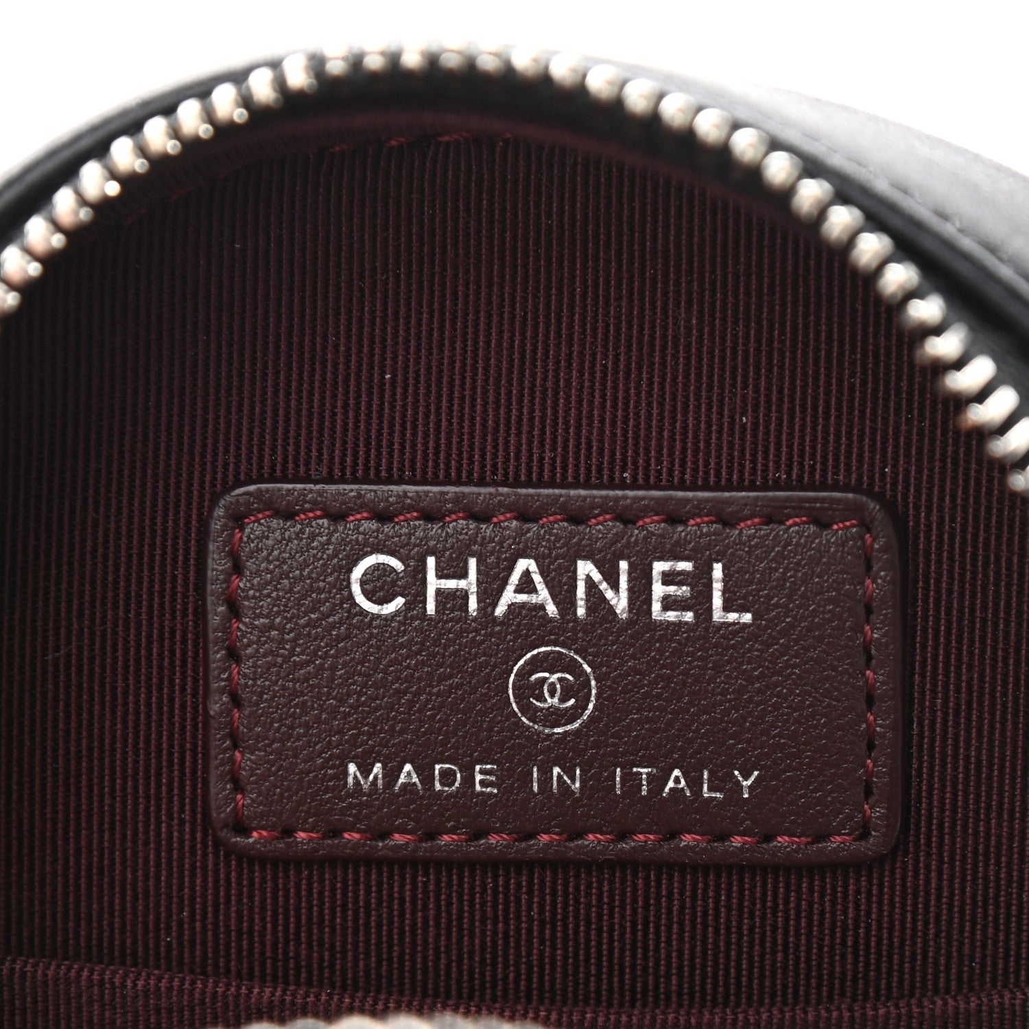 Chanel Lambskin Quilted Round Clutch With Chain Black 7 of 10
