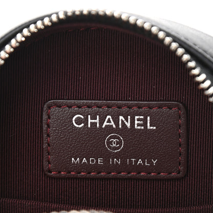 Chanel Lambskin Quilted Round Clutch With Chain Black 7 of 10