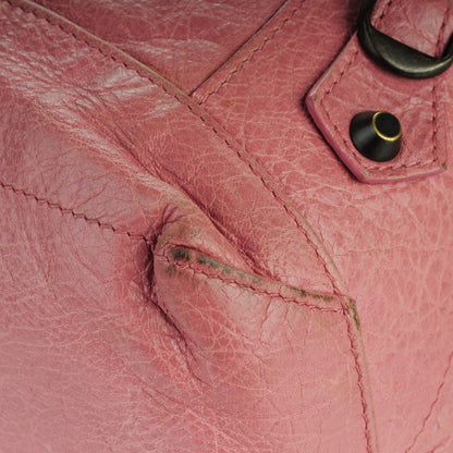 Balenciaga Agneau Classic Hardware Day Hobo Rose Bruyere 9 of 12