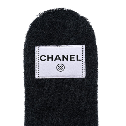 Chanel Terry CC Flat Mules Sandals 40 Navy 7 of 9