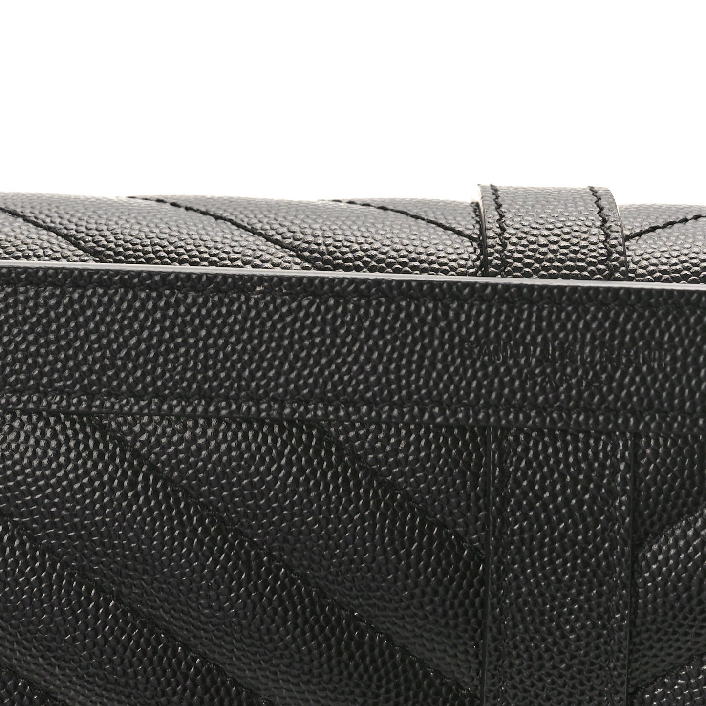 Grain De Poudre Matelasse Chevron Large Monogram Satchel Black