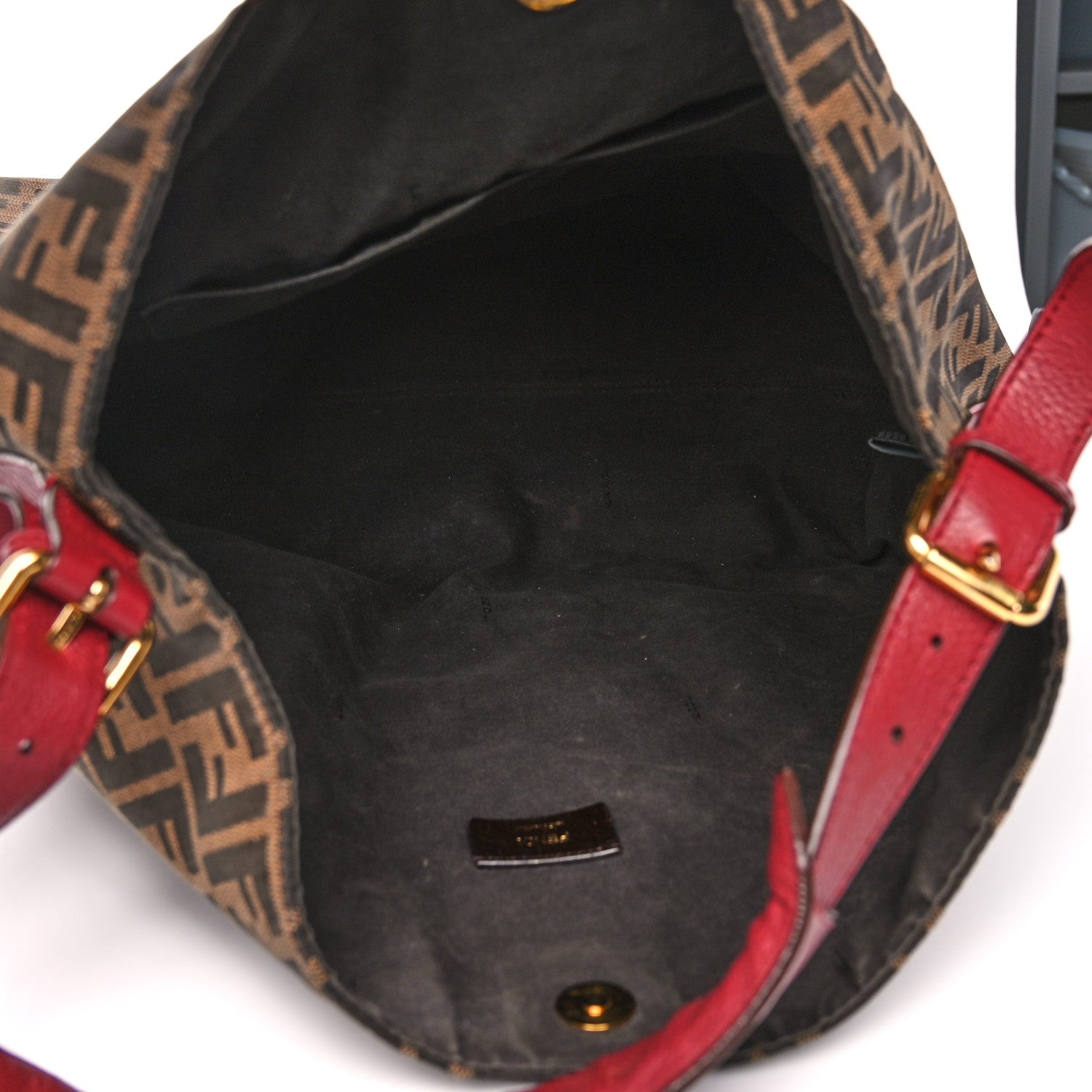 Fendi Zucca Vitello Artic Small Hobo Tobacco Castagna 5 of 22