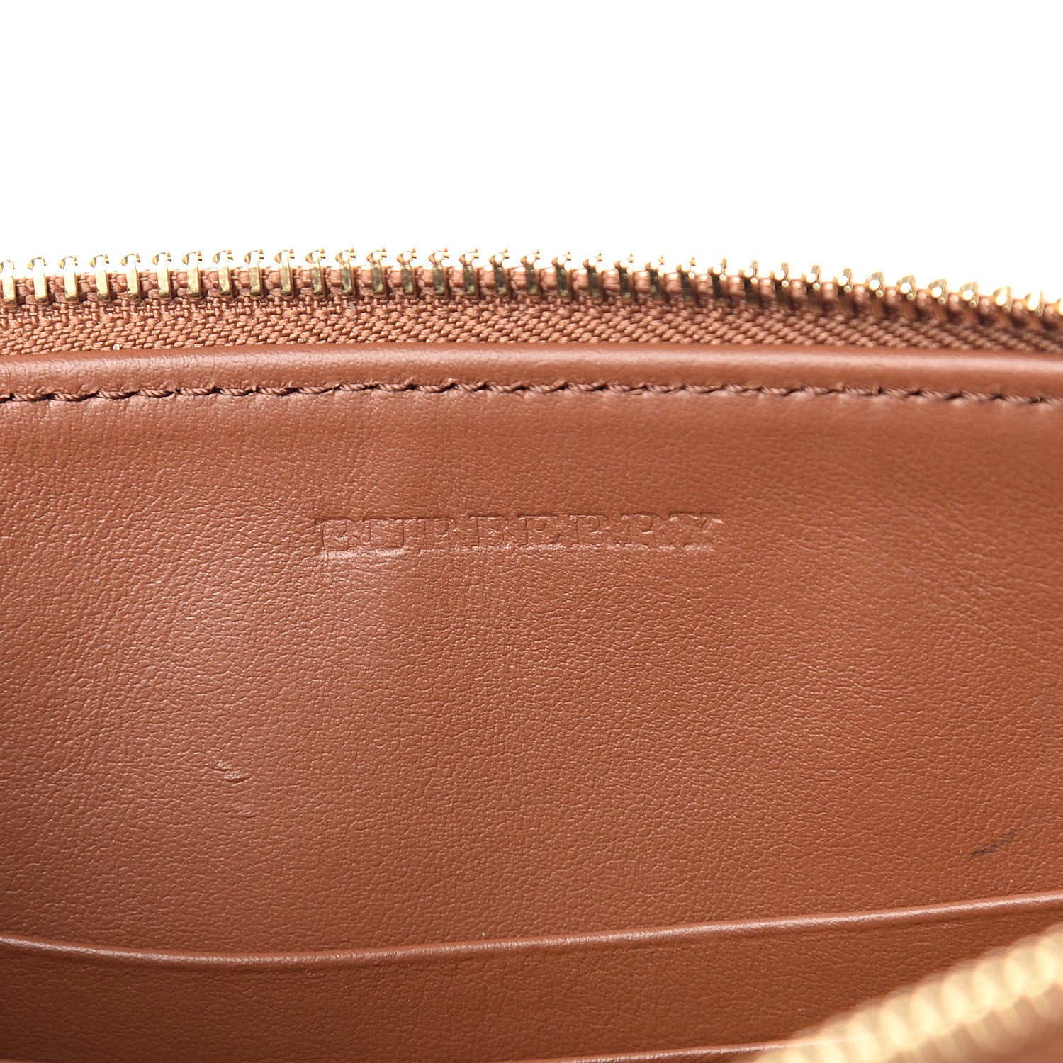 Burberry Haymarket Check Peyton Crossbody Clutch Bag Toffee 5 of 8