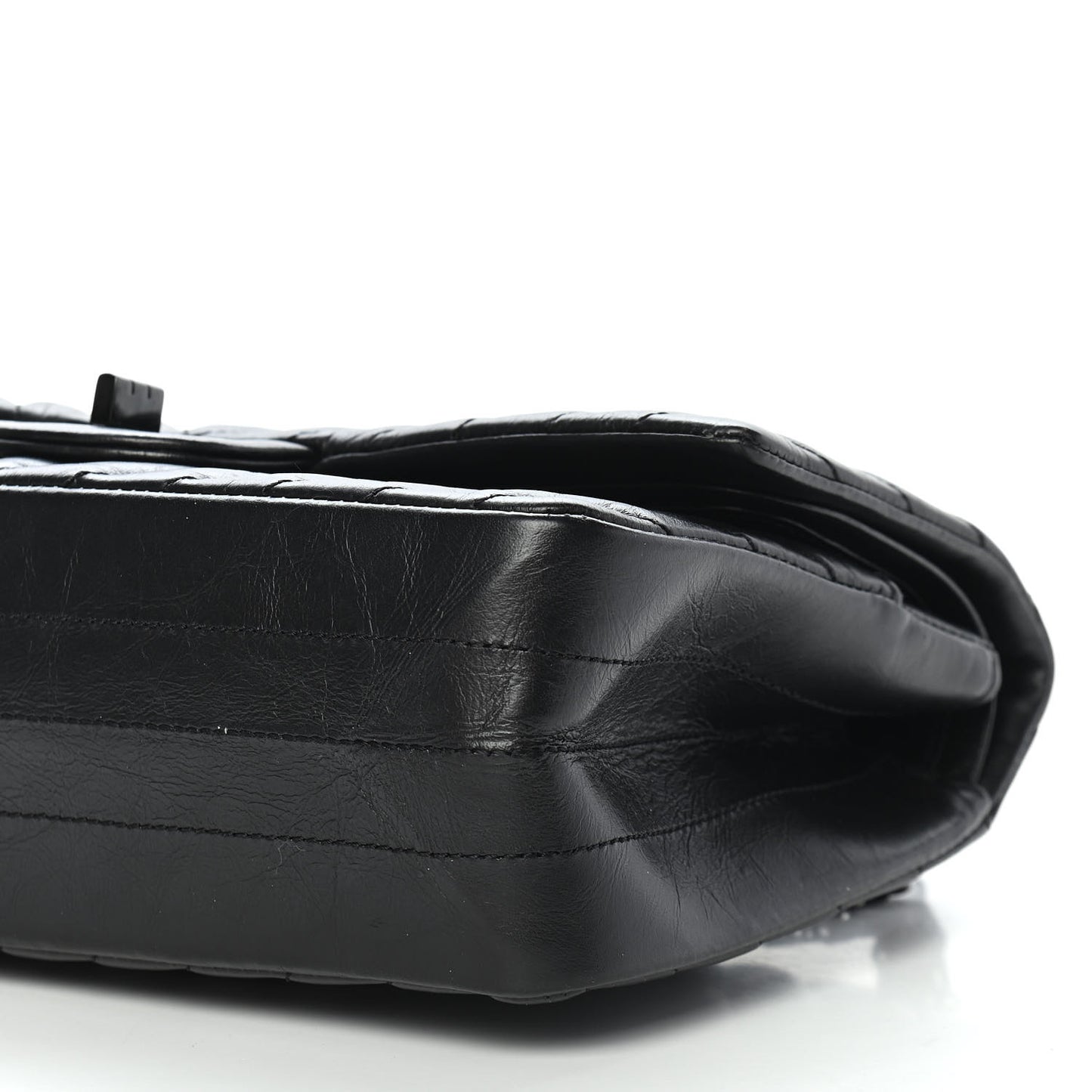 Aged Calfskin Quilted 2.55 Reissue 225 Flap So Black