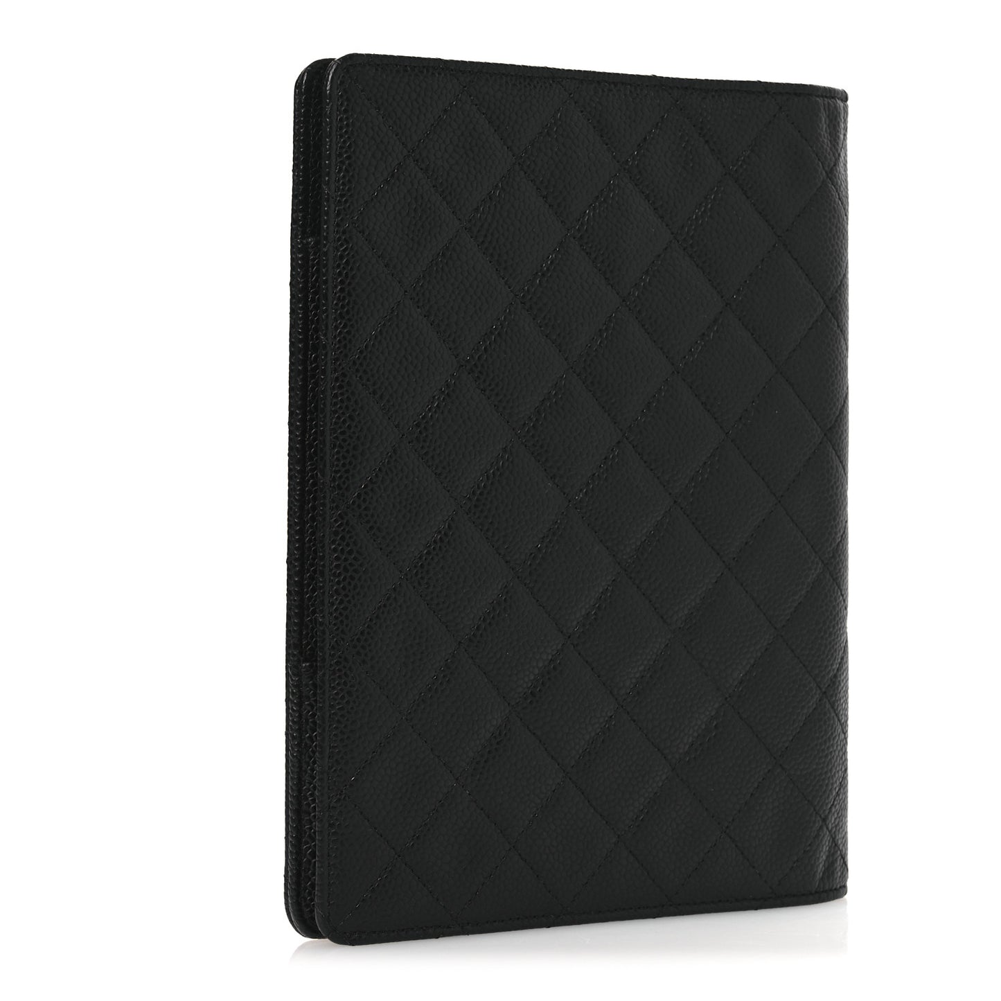 Caviar Quilted Large Agenda Cover Black