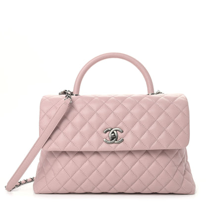 Chanel Caviar Quilted Medium Coco Handle Flap Light Pink 1 of 14