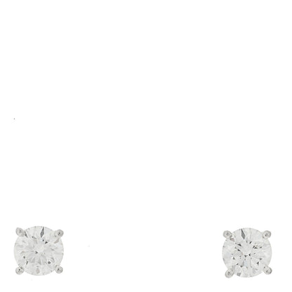 Tiffany Platinum Diamond .90ctw Round Solitaire Earrings 1 of 5