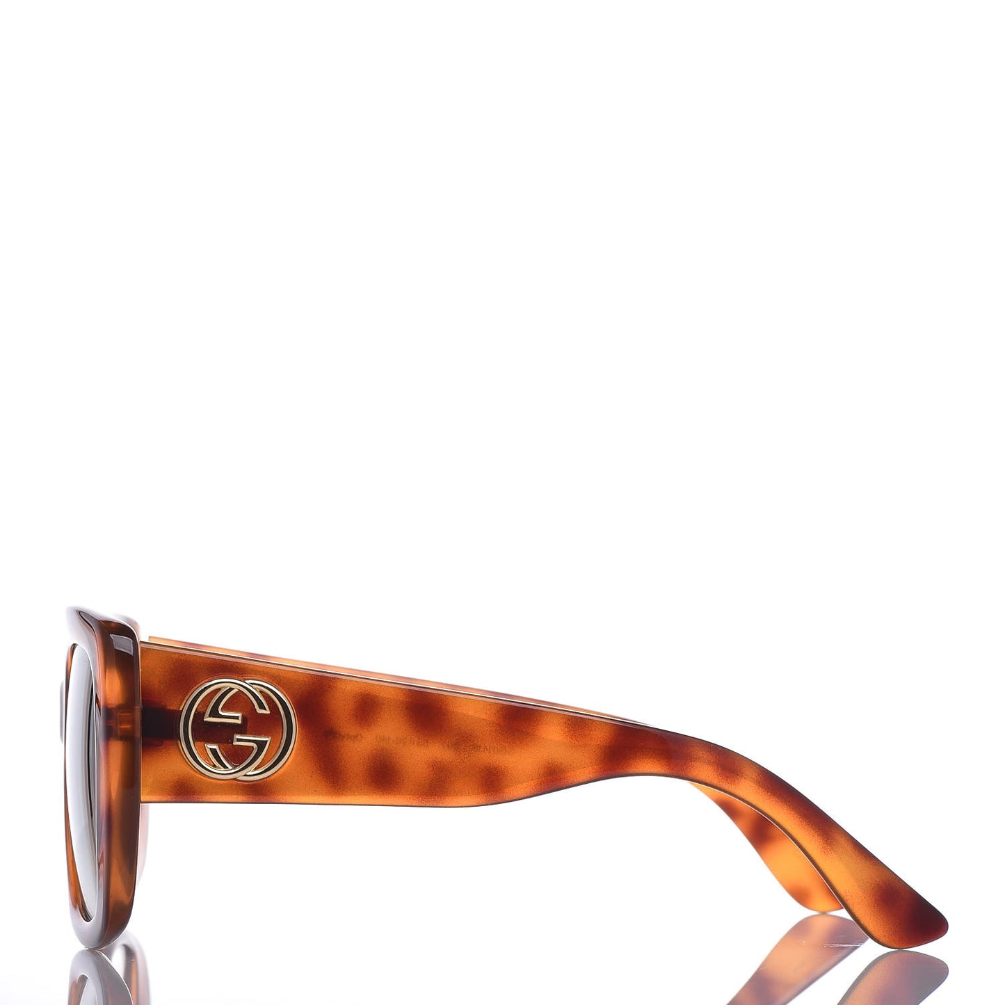 Acetate Square Frame Sunglasses GG0141S Tortoise