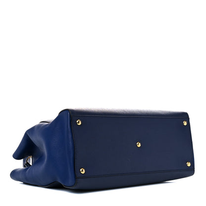 Fendi Vitello Elite Regular 2Jours Tote Blue 4 of 17