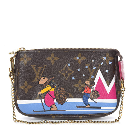 Louis Vuitton Monogram 2018 Christmas Animation Mini Bears Pochette Accessories 1 of 9