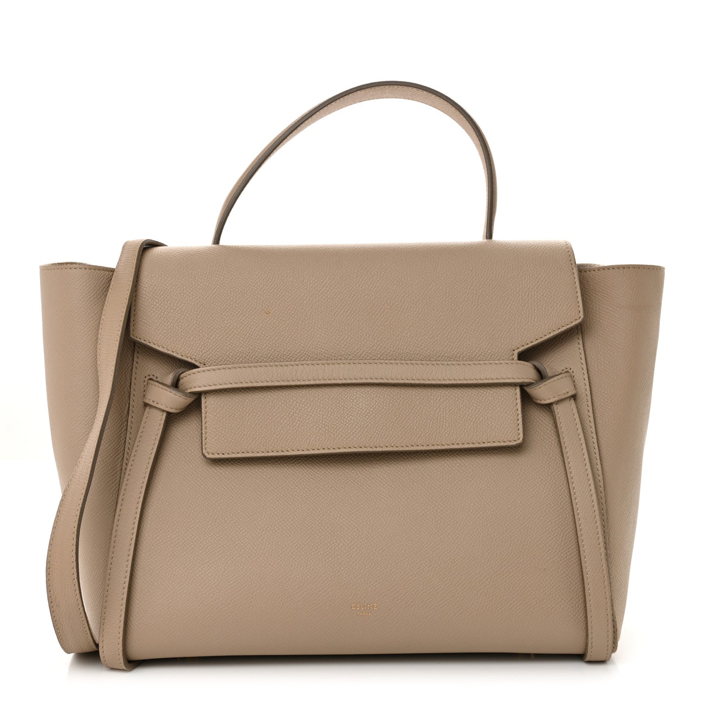 Grained Calfskin Mini Belt Bag Light Taupe