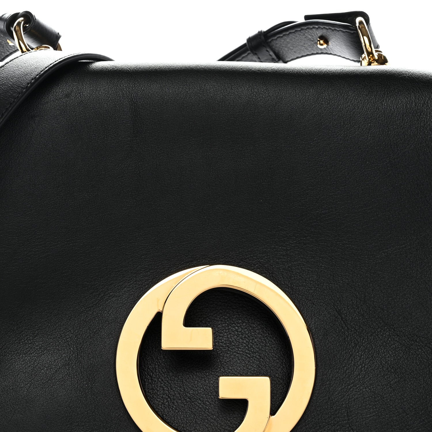 Gucci Roxy Calfskin Web Medium Blondie Top Handle Shoulder Flap Bag Black 9 of 11