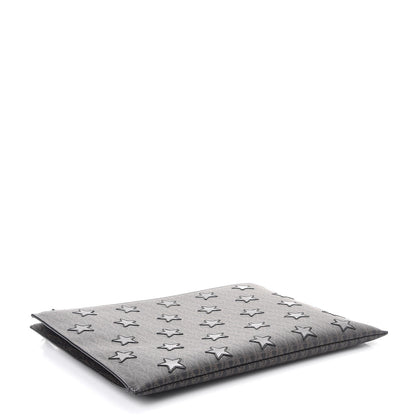 Saint Laurent Nappa Toile Classic Monogram Star Rider iPad Pouch Nero Black Lino 4 of 8