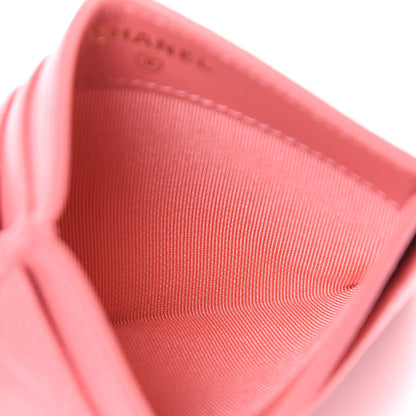 Chanel Shiny Caviar Quilted Card Holder Pink 5 of 9