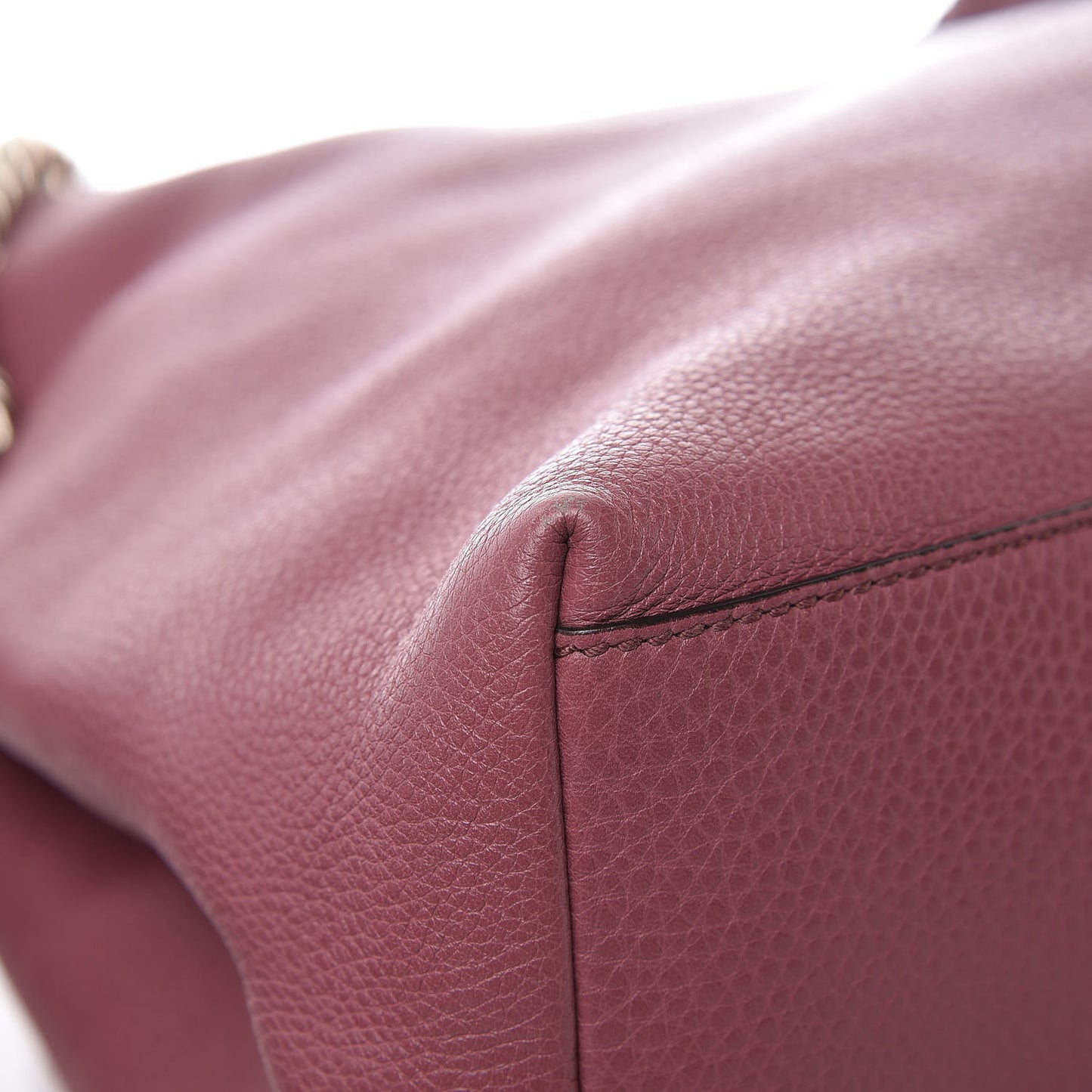 Pebbled Calfskin Medium Soho Chain Shoulder Bag Peonia Flower