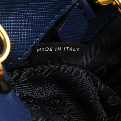 Prada Saffiano Medium Galleria Double Zip Tote Bluette 7 of 9