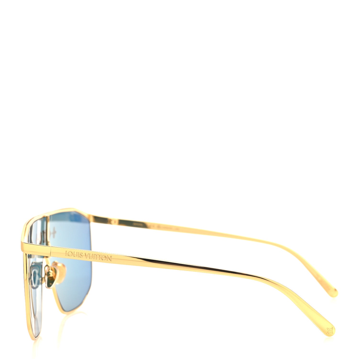 Louis Vuitton Metal LV Golden Mask Sunglasses Z2727U Gold 3 of 7