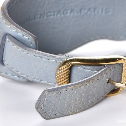 Balenciaga Agneau Arena Giant 12 Gold Hardware Bracelet Bleu Acier 6 of 6