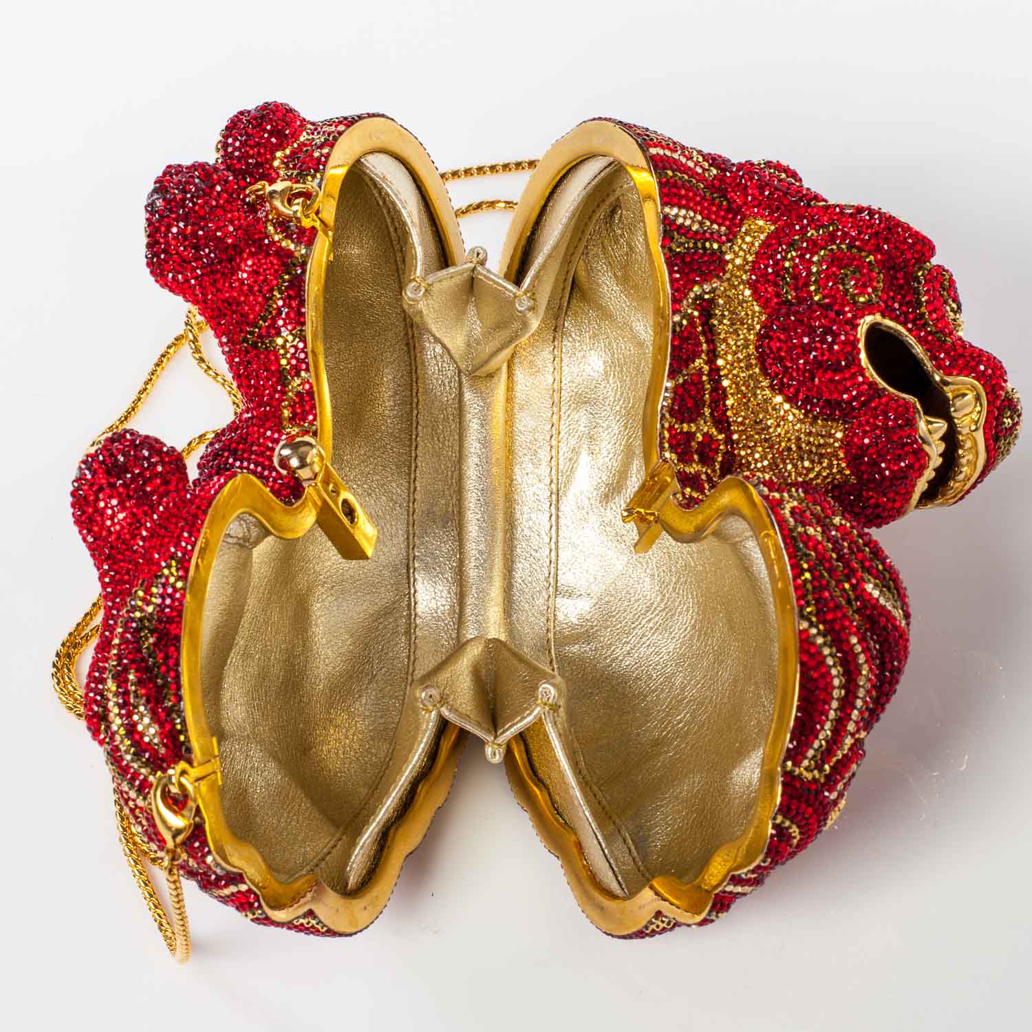 Judith Leiber Swarovski Crystal Ming Dragon Minaudiere Clutch 4 of 22