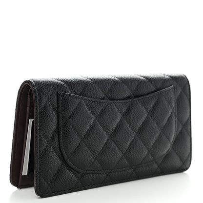 Chanel Caviar Quilted Yen Wallet Black 3 of 9