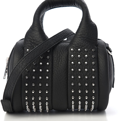 Alexander Wang Calfskin Studded Baby Rockie Matte Black Rhodium Hardware 9 of 9