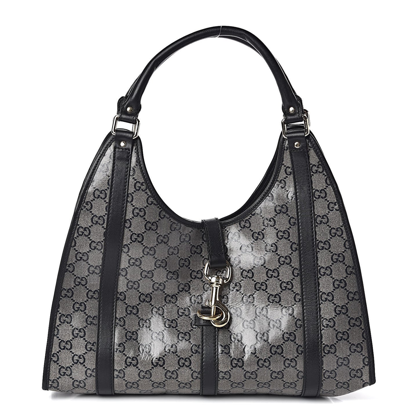 Crystal Monogram Medium Joy Shoulder Bag Black