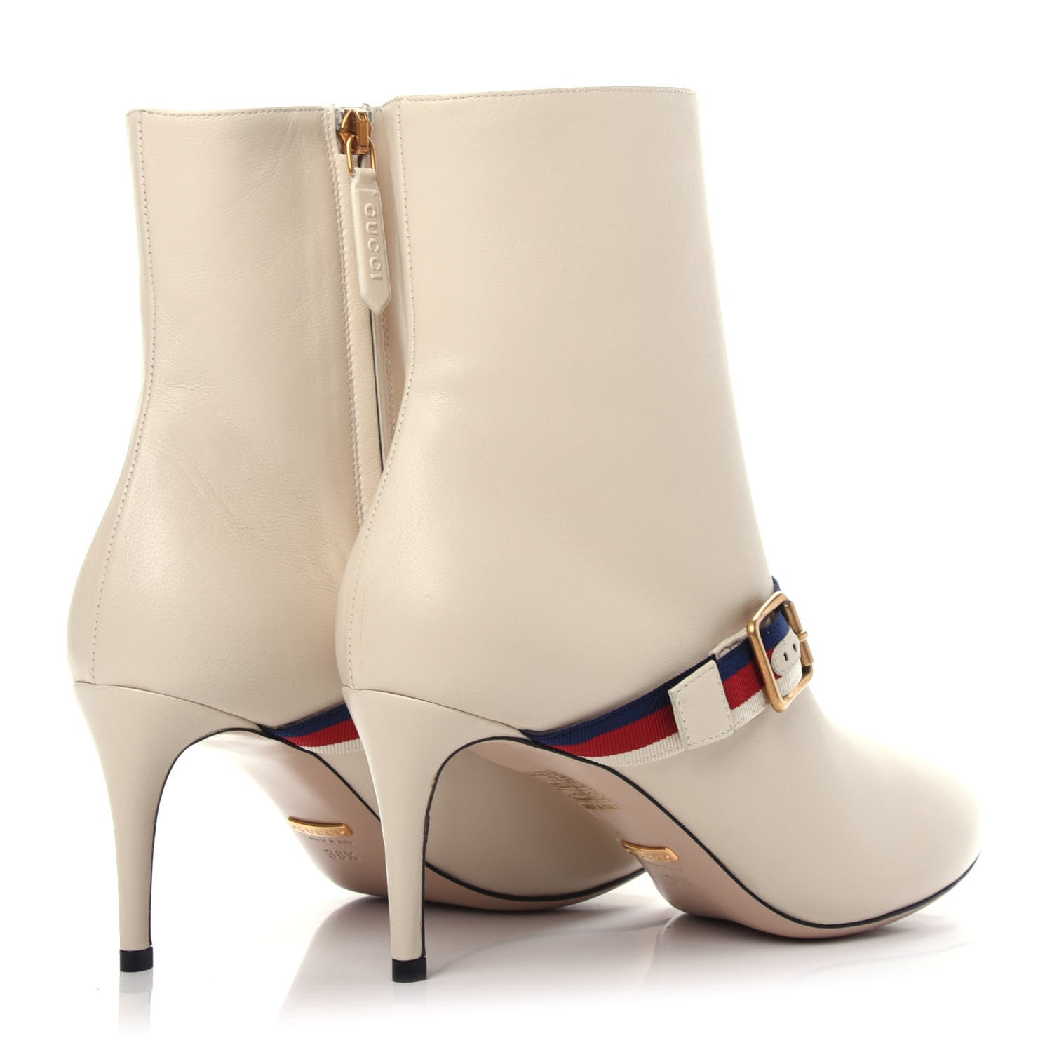 Gucci Nappa Sylvie Ankle Boots 38.5 Mystic White 4 of 8
