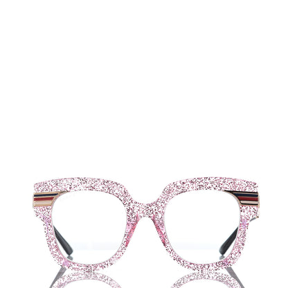 Gucci Acetate Square Frame Web Glitter GG0281S Sunglasses Pink 2 of 6