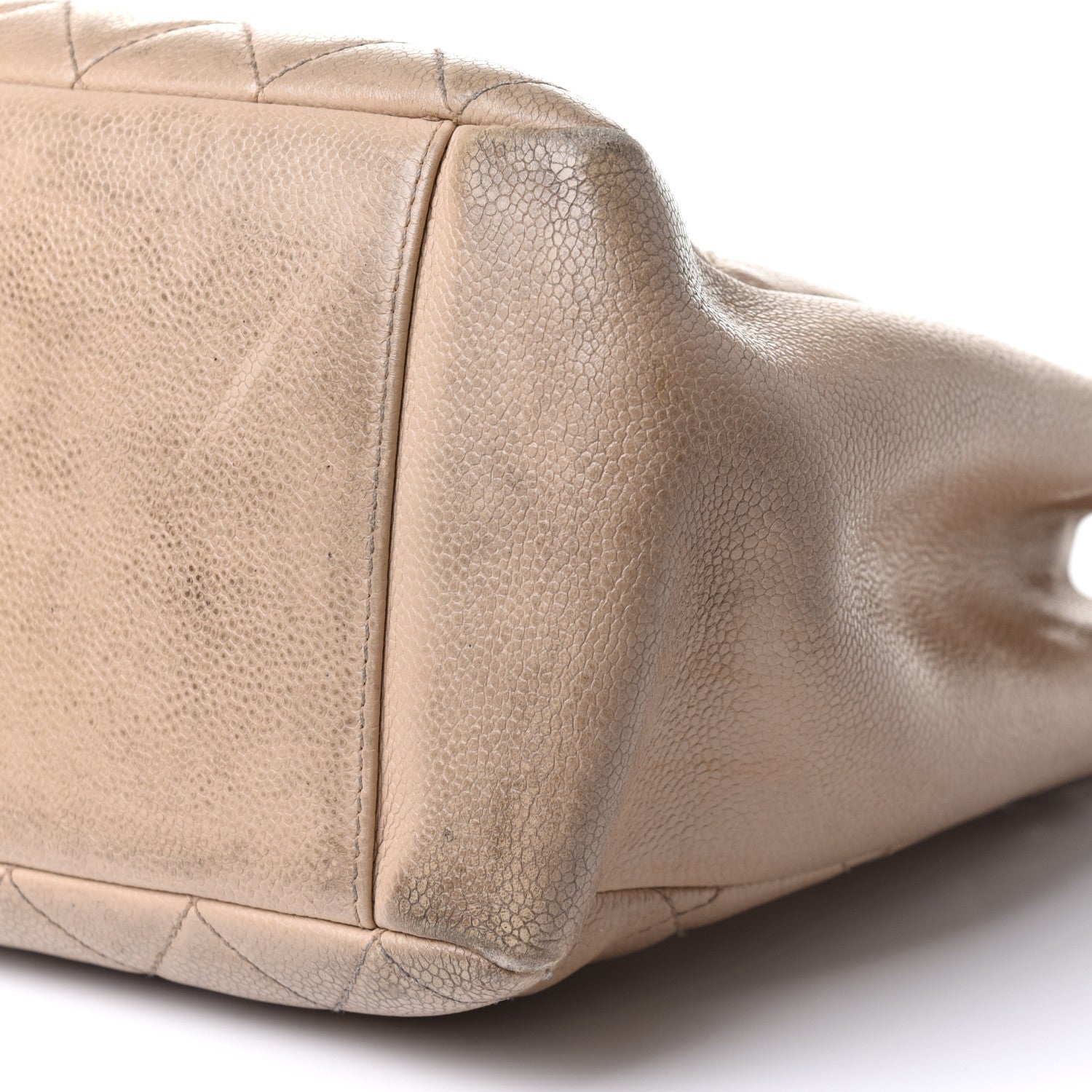 Chanel Caviar Quilted Grand Shopping Tote GST Beige Clair 10 of 15