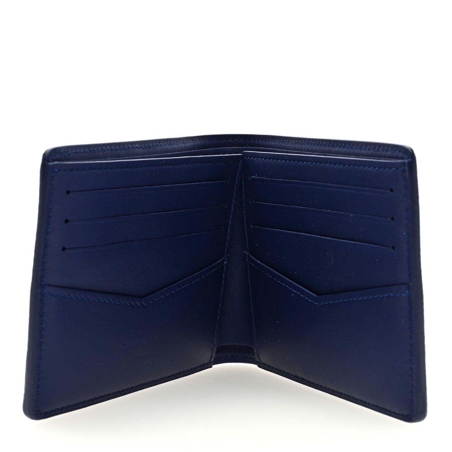 Cowhide Monogram Bandana Slender Wallet Blue