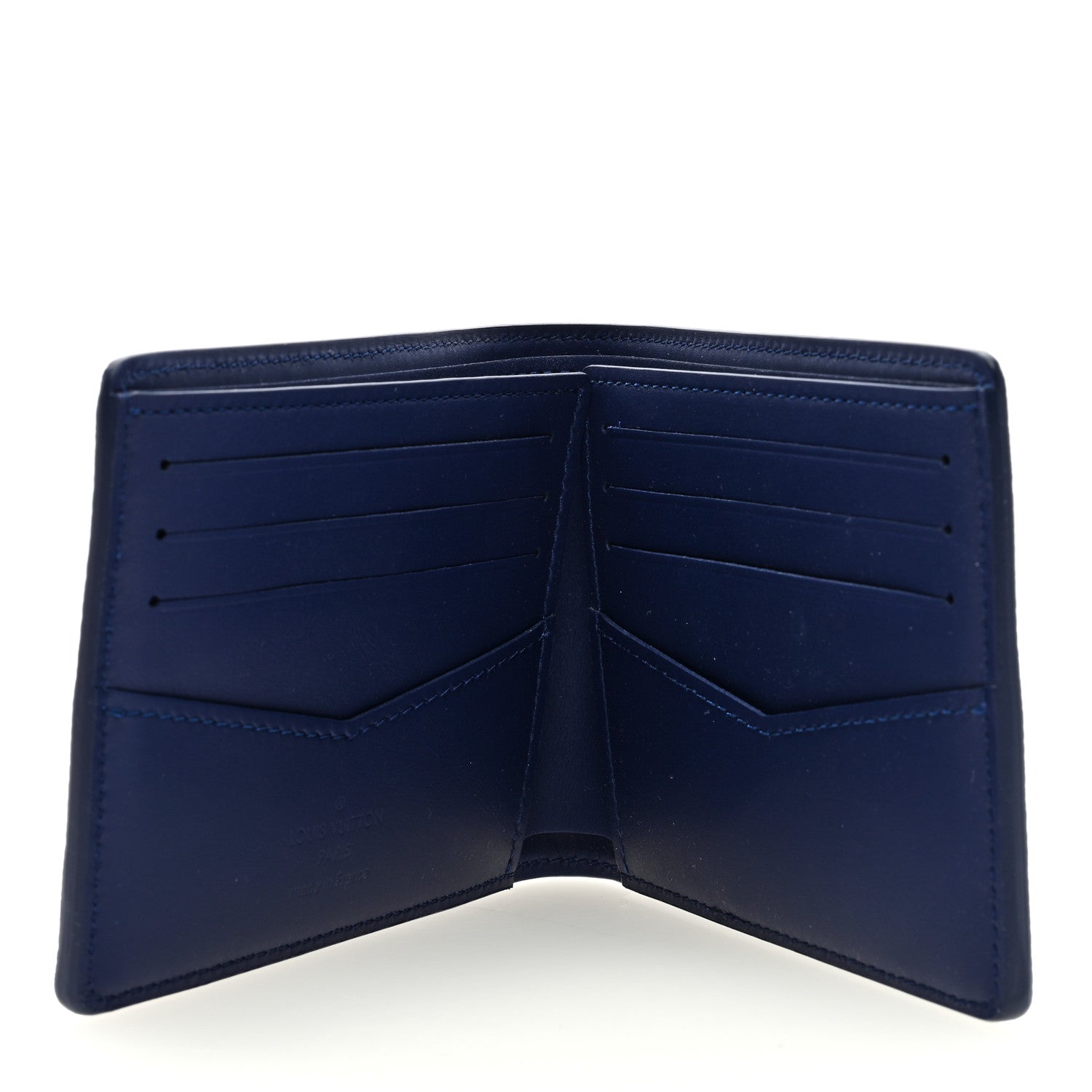 Louis Vuitton Cowhide Monogram Bandana Slender Wallet Blue 5 of 6
