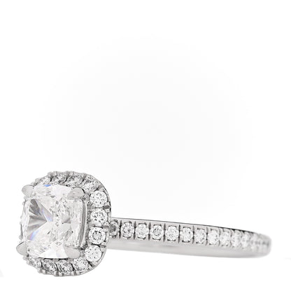 Harry Winston Platinum Diamond 1.01ct The One Cushion Cut Micropave Engagement Ring 53 6.25 4 of 7