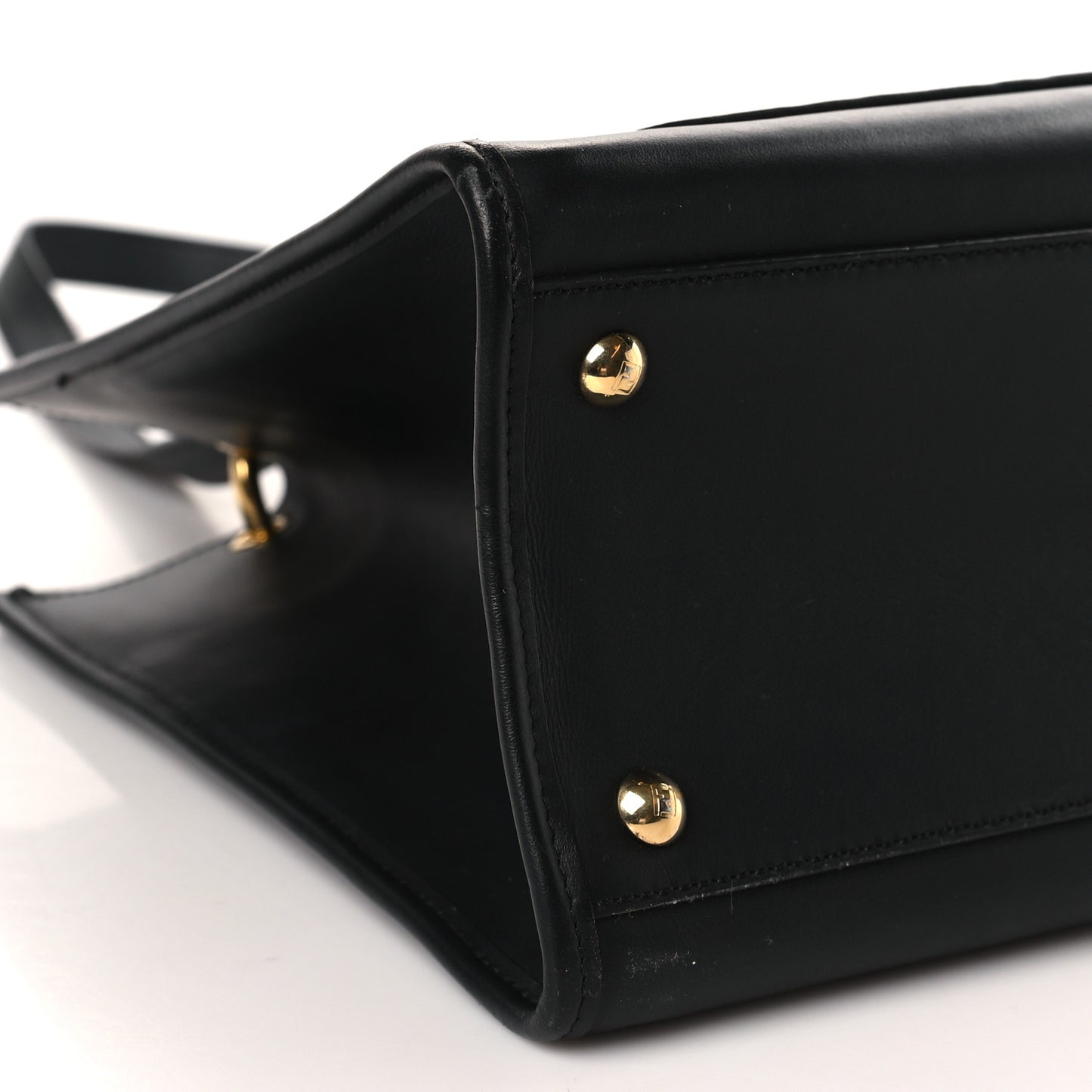 Vitello Century F is Fendi FF 1974 Embossed Regular Runaway Satchel Black Maya
