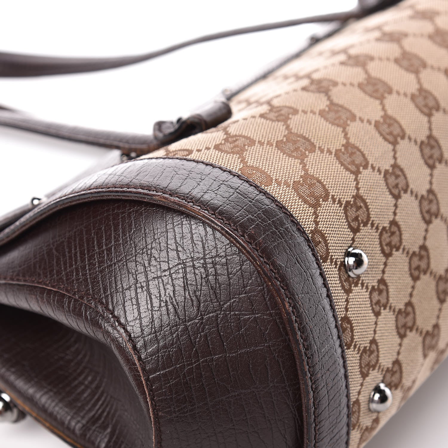 Gucci Monogram Bamboo Bullet Bag Dark Brown 11 of 14