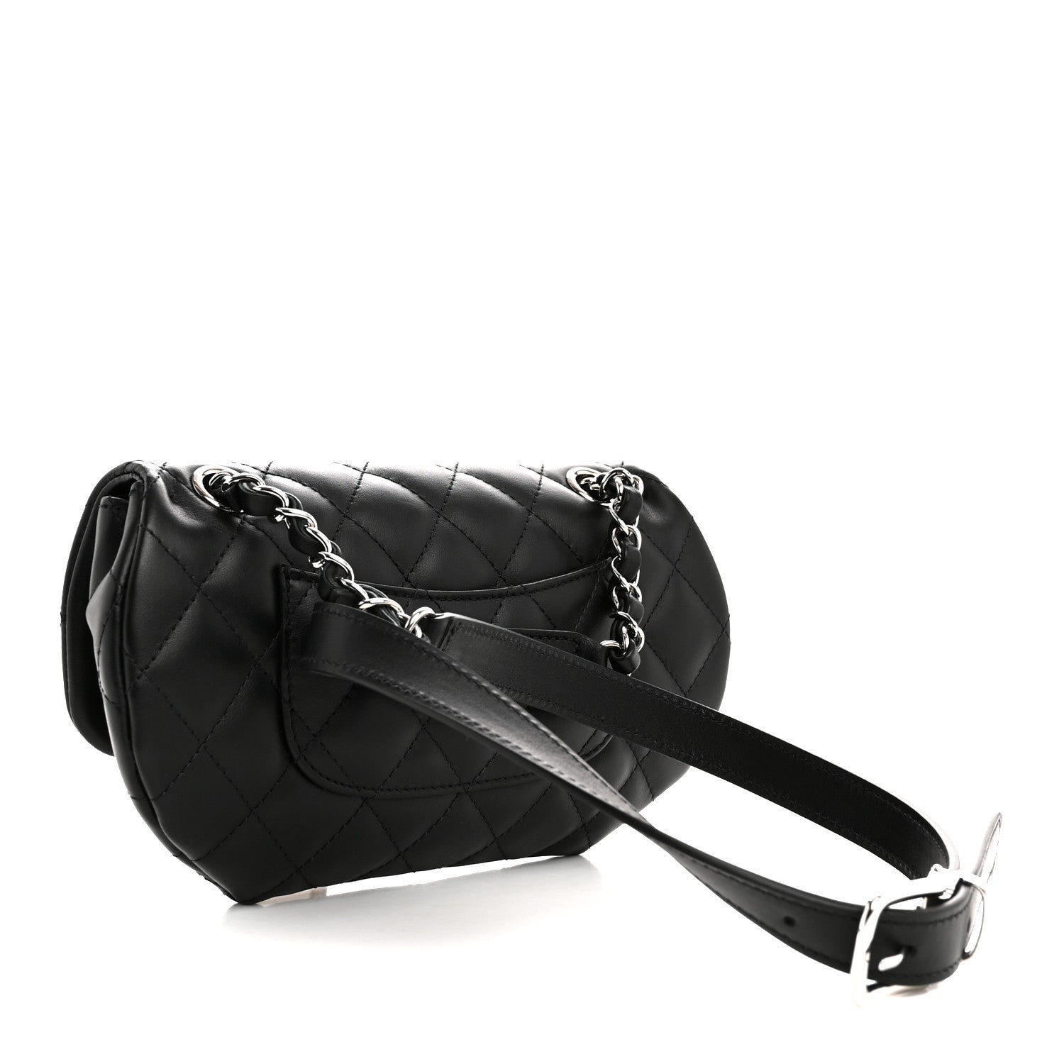 Chanel Calfskin Quilted CC Uniform Flap Belt Bag Black 3 of 10