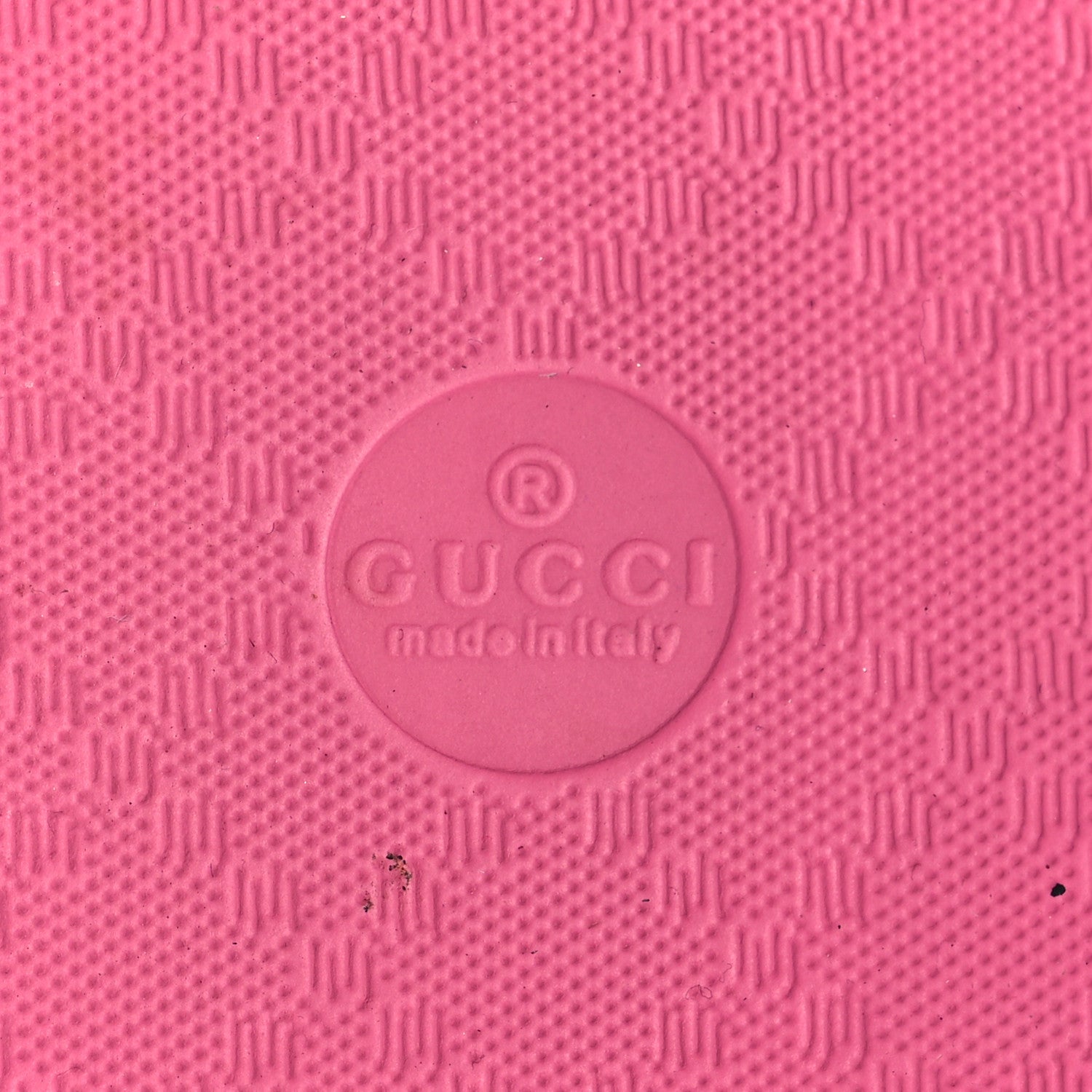 Gucci Rubber Womens Logo Slide Sandals 36 Fuchsia 6 of 10