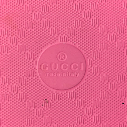 Gucci Rubber Womens Logo Slide Sandals 36 Fuchsia 6 of 10