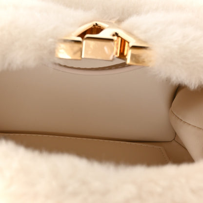 Louis Vuitton Shearling Caousnow Capucines Cream 5 of 9