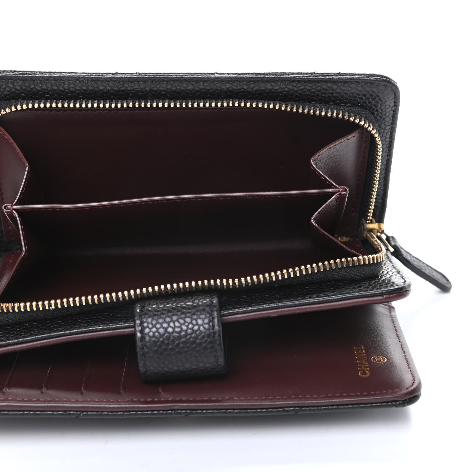 Chanel Caviar Quilted Zipped Pocket Wallet Black 6 of 10