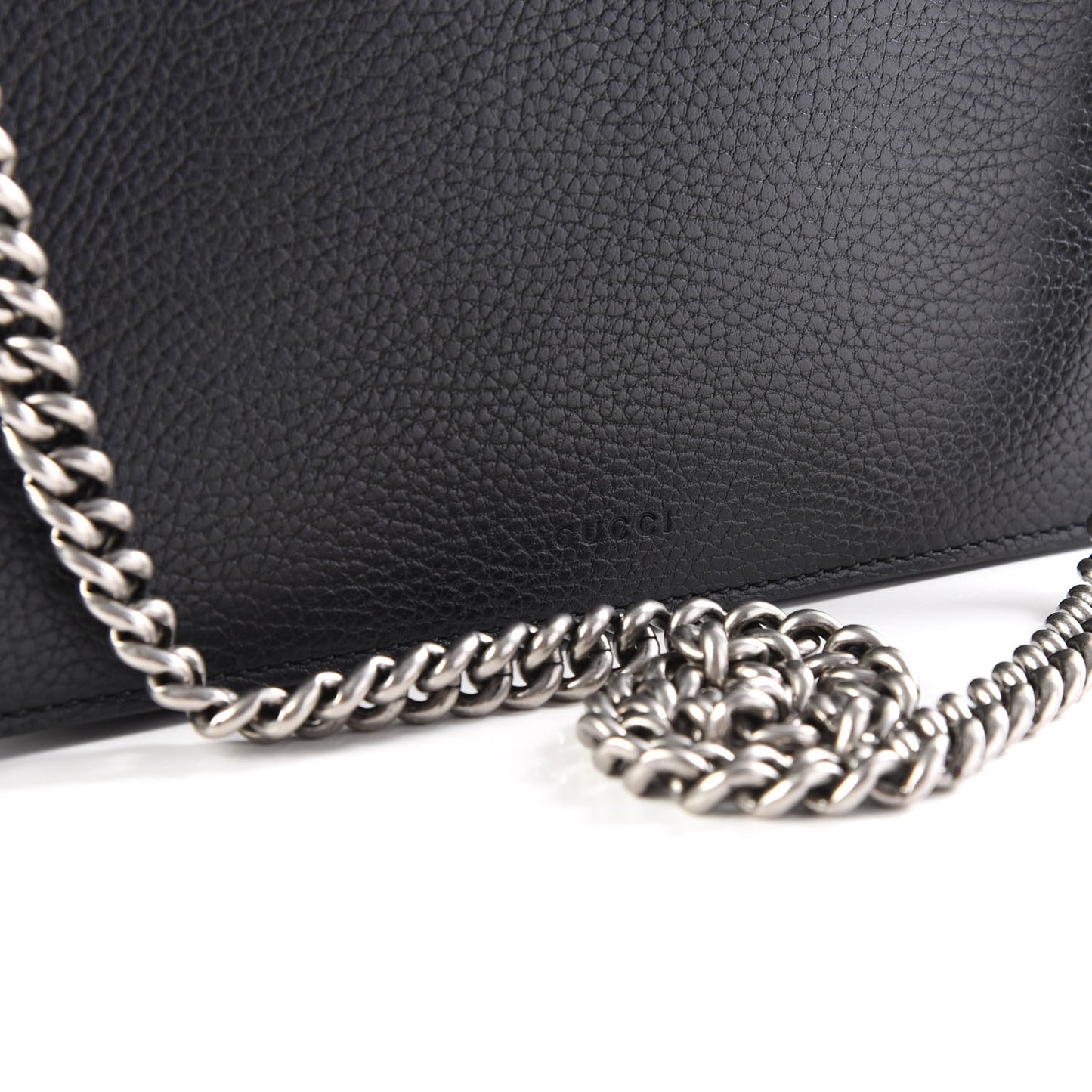 Pebbled Calfskin Small Dionysus Shoulder Bag Black