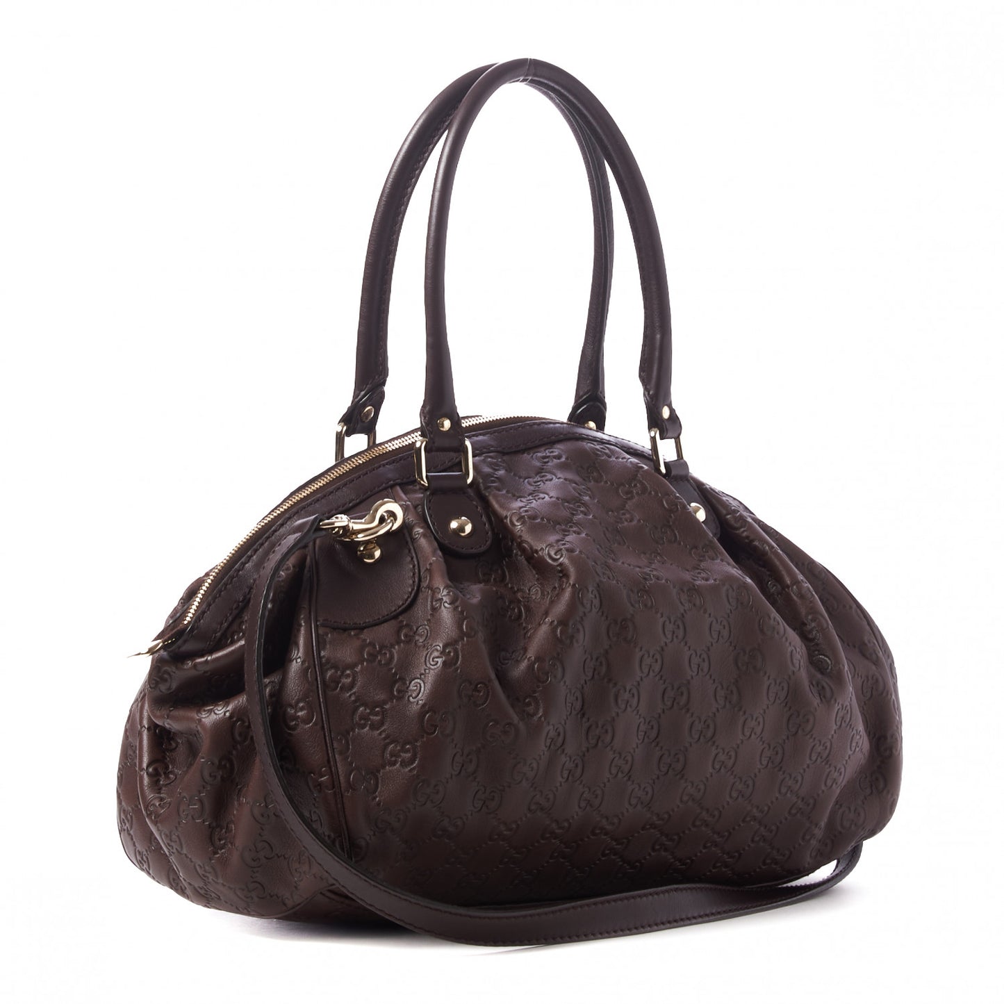 Guccissima Medium Sukey Boston Chocolate