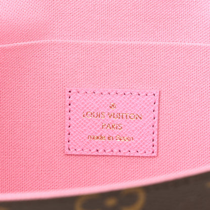 Louis Vuitton Monogram 2022 Christmas Animation Paris Pochette Felicie Chain Wallet Pink 7 of 11