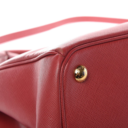 Prada Saffiano Small Galleria Double Zip Tote Peonia 17 of 20