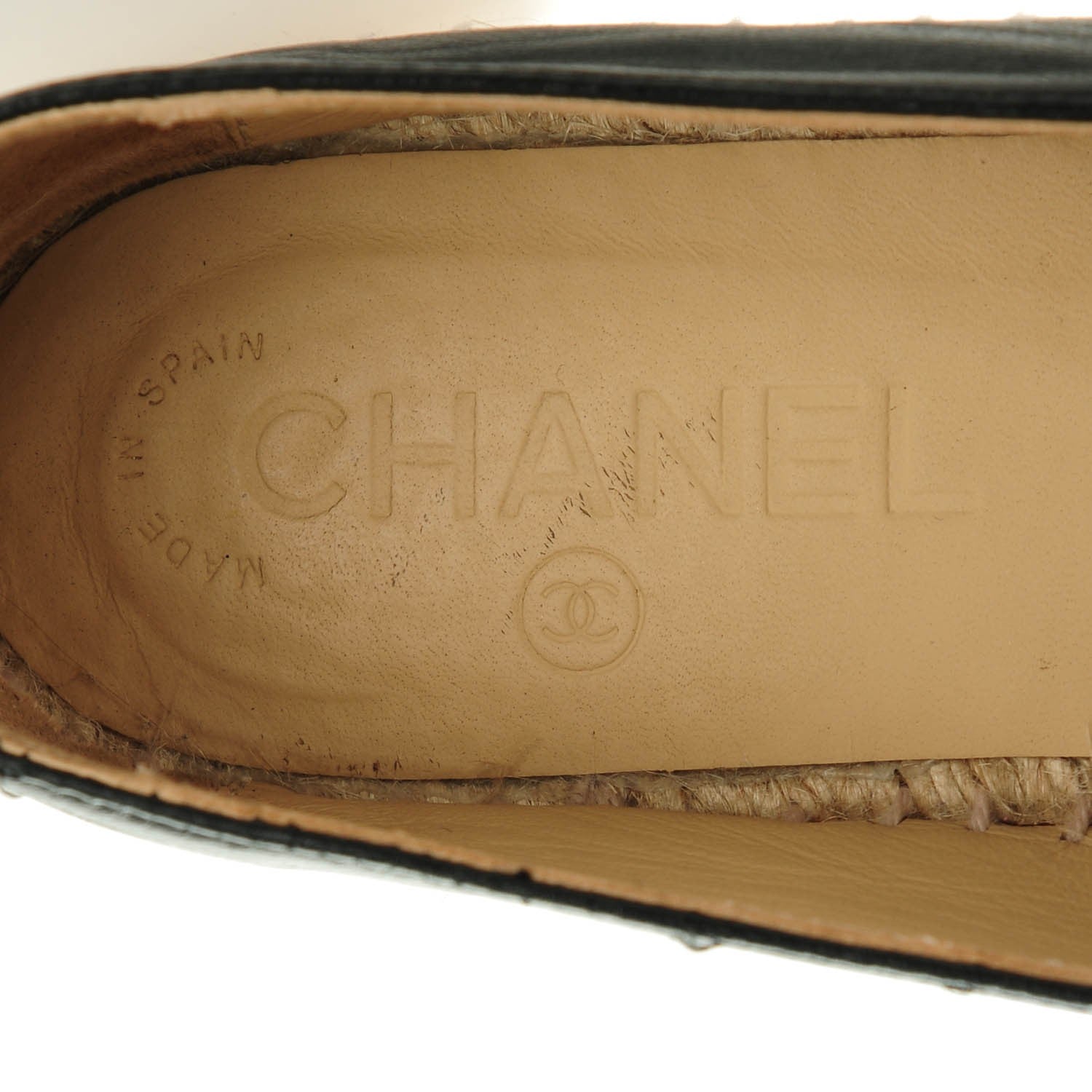 Chanel Lambskin CC Espadrilles 37 Black 8 of 9