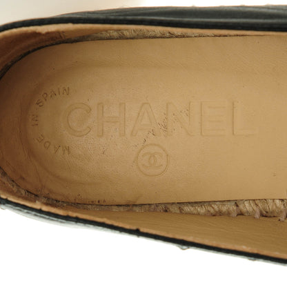 Chanel Lambskin CC Espadrilles 37 Black 8 of 9