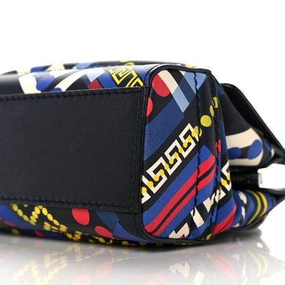 Versace Calfskin Printed Small Palazzo Empire Bag Multicolor Black 9 of 9